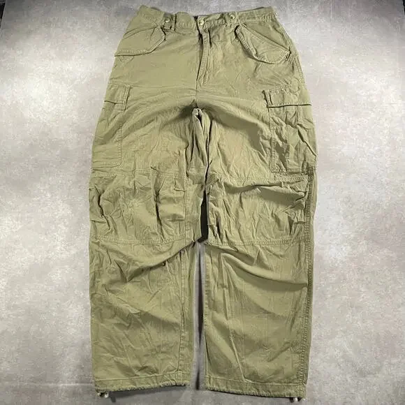 90s Sasquatch Rare Baggy Cargo Military Parachute Pants 34x30